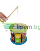 11в1 Дървен образователен куб за деца с много функции и игри